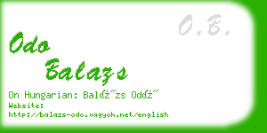 odo balazs business card
